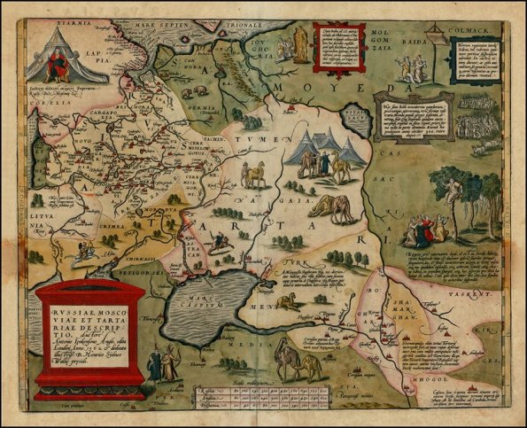 1570 Map of Russia by Abraham Ortels, Amsterdam