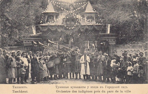 1910 Tashkent City Park Local Musicians