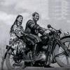 1970 Uzbekistan Couple on Bike